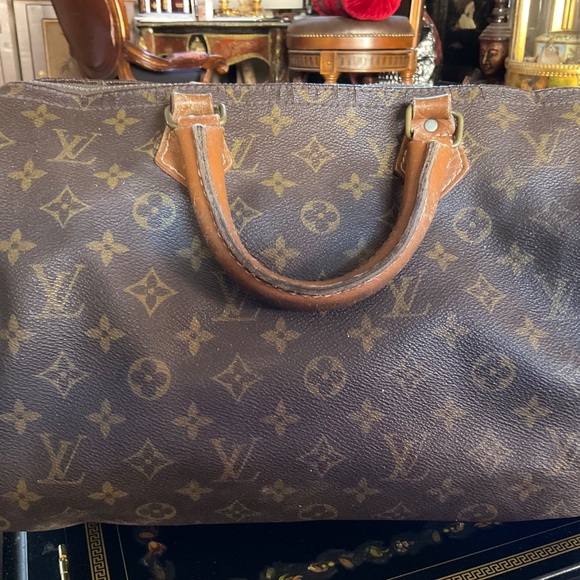 Vintage Louis Vuitton Speedy Bag Monogram Authentic Lock No Keys Pre-owned 70s - Picture 2 of 8